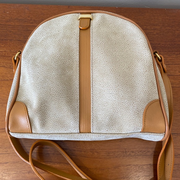 Vintage Saddle River  80's Tan Crossbody Bag - Picture 1 of 7